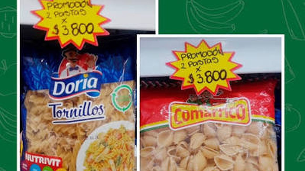 Promo Mercaprimos — 2 pastas por $3.800, válido hasta agotar existencias